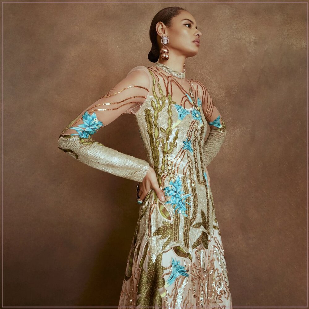 $4760 New Temperley London Addison Midi Dress in Sunkiss